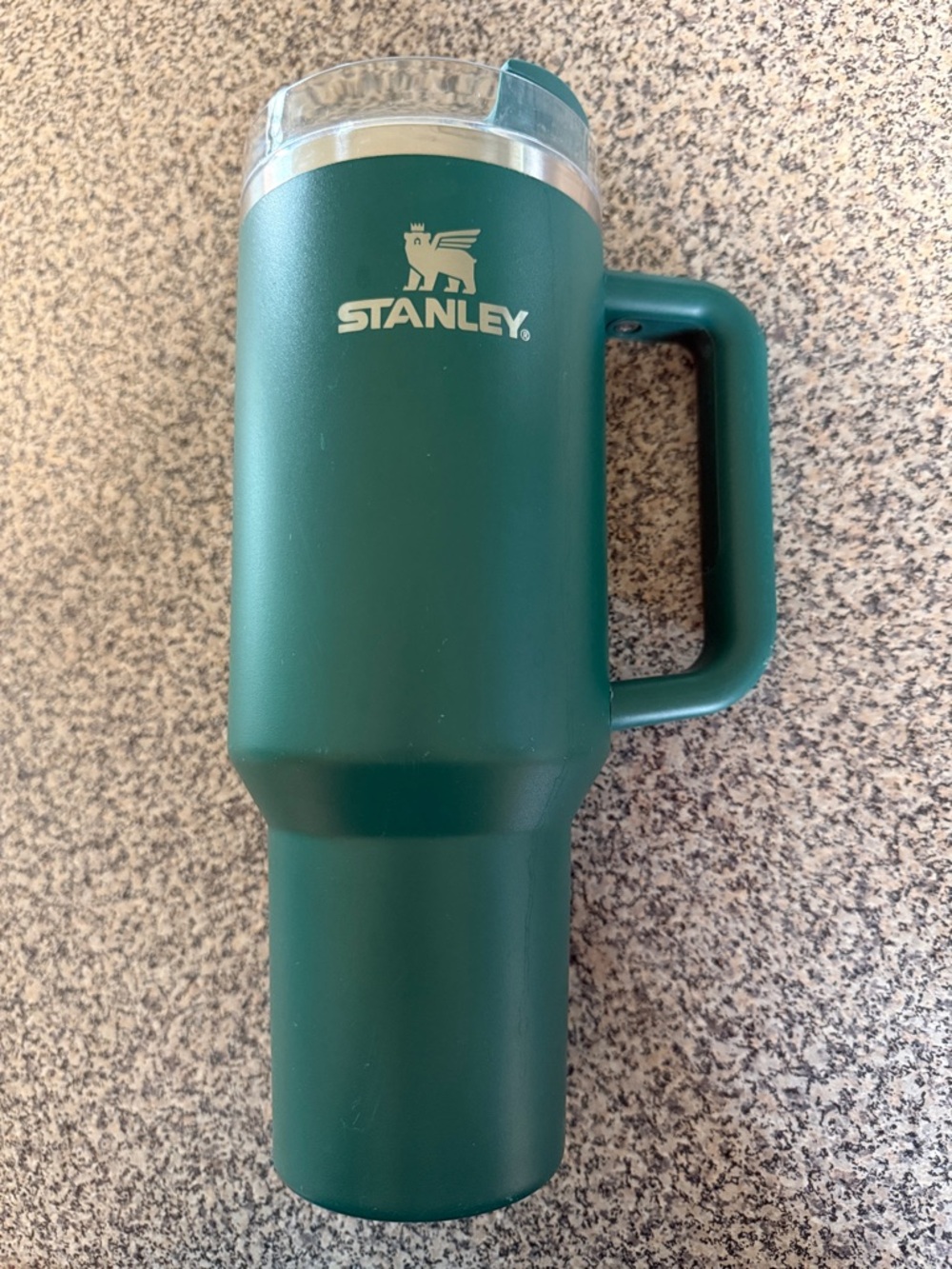 Stanley Forest Green Travel Tumbler with Handle